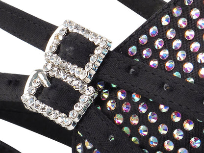 Ladies Crystal Collection S1006CC Black Satin