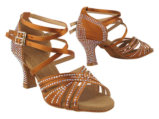 Ladies Crystal Collection S1006CC Copper Tan Satin