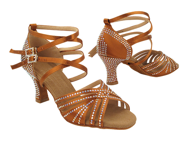 Ladies Crystal Collection S1006CC Copper Tan Satin