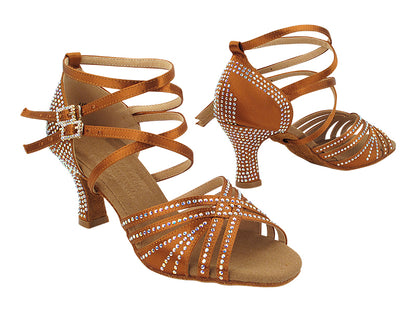Ladies Crystal Collection S1006CC Copper Tan Satin