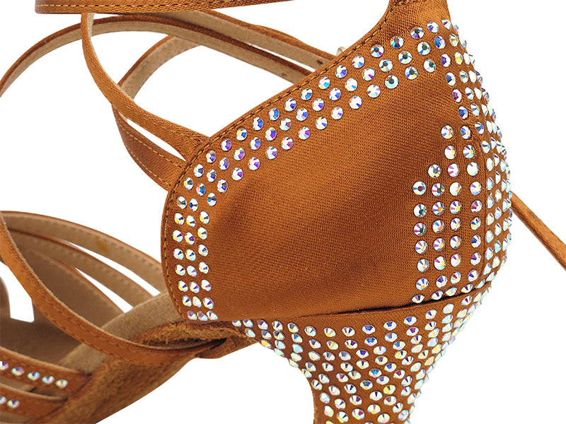 Ladies Crystal Collection S1006CC Copper Tan Satin