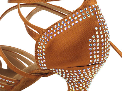 Ladies Crystal Collection S1006CC Copper Tan Satin