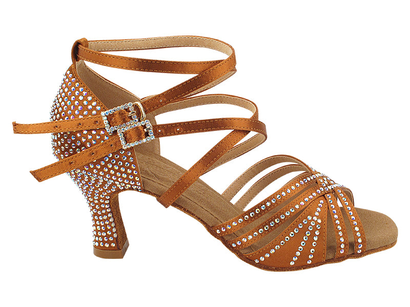 Ladies Crystal Collection S1006CC Copper Tan Satin