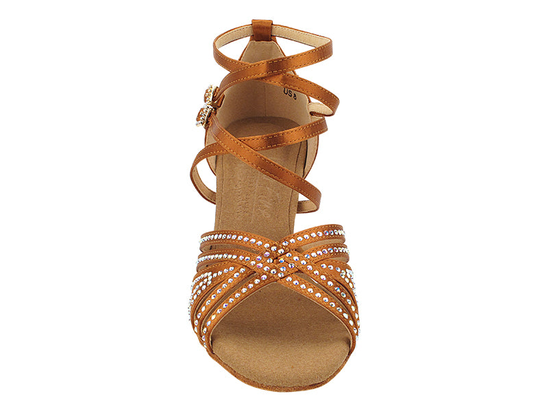 Ladies Crystal Collection S1006CC Copper Tan Satin