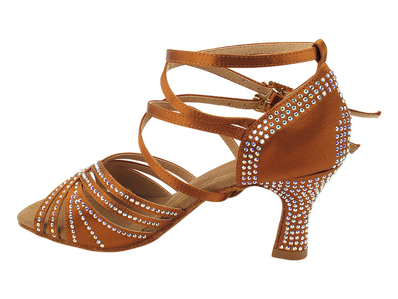 Ladies Crystal Collection S1006CC Copper Tan Satin