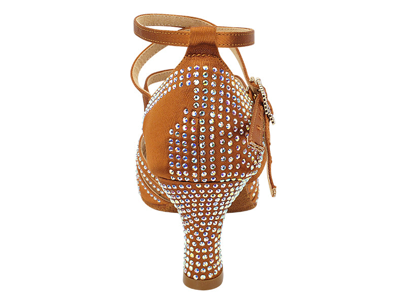 Ladies Crystal Collection S1006CC Copper Tan Satin