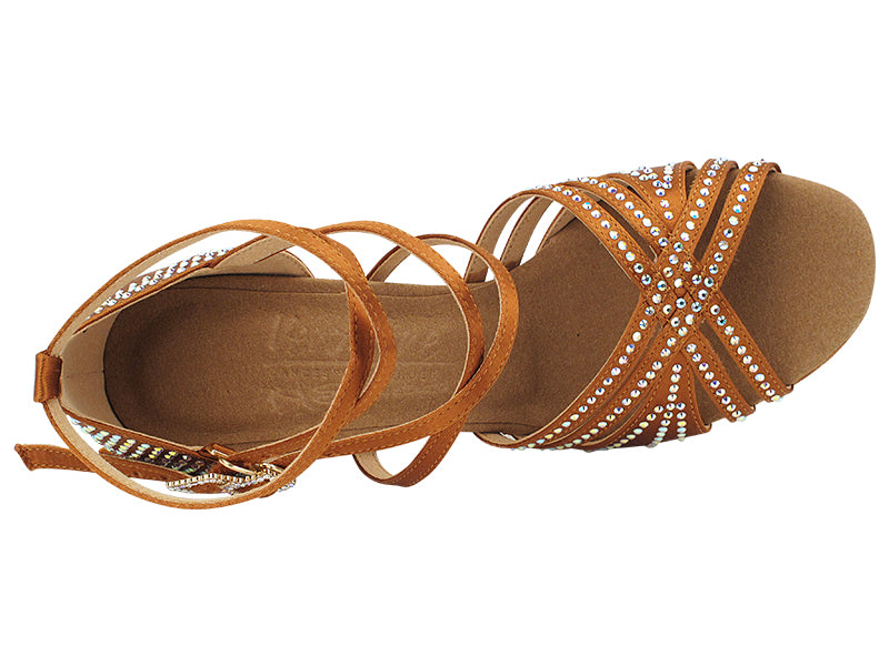Ladies Crystal Collection S1006CC Copper Tan Satin