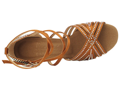 Ladies Crystal Collection S1006CC Copper Tan Satin