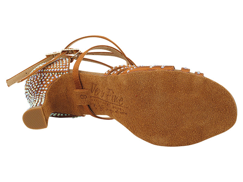 Ladies Crystal Collection S1006CC Copper Tan Satin