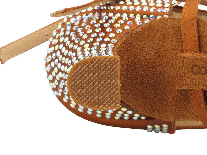Ladies Crystal Collection S1006CC Copper Tan Satin