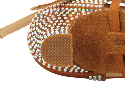 Ladies Crystal Collection S1006CC Copper Tan Satin