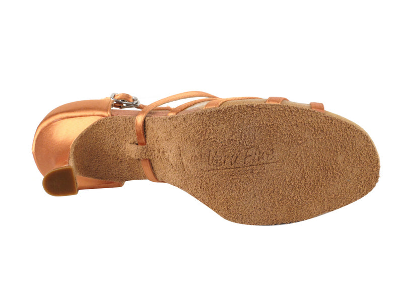 Ladies Rhythm/Latin SERA1605 Tan Satin/Flesh Mesh