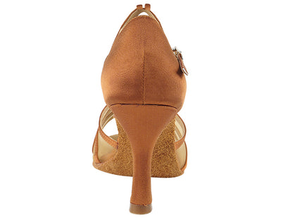 Ladies Rhythm/Latin SERA1692 Dark Tan Satin