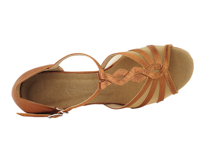 Ladies Rhythm/Latin SERA1692 Dark Tan Satin