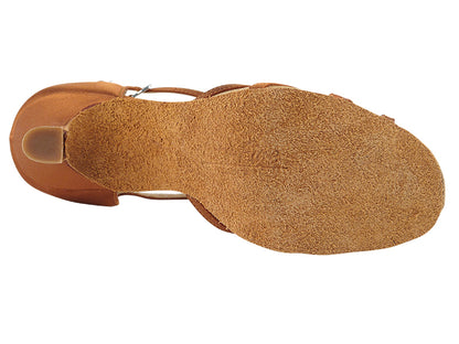 Ladies Rhythm/Latin SERA1692 Dark Tan Satin