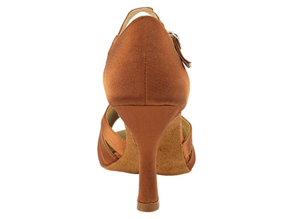 Ladies Rhythm/Latin SERA2707 Dark Tan Satin