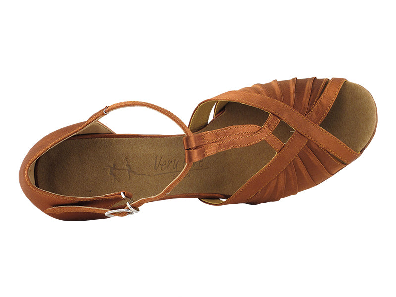 Ladies Rhythm/Latin SERA2707 Dark Tan Satin