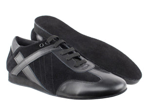 Men's Casual/Practice SERO106BBX Black Leather & Black Suede