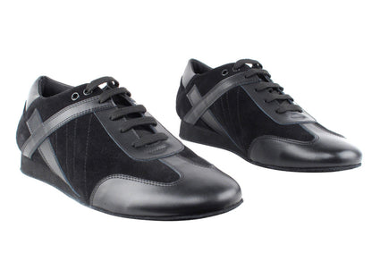 Men's Casual/Practice SERO106BBX Black Leather & Black Suede