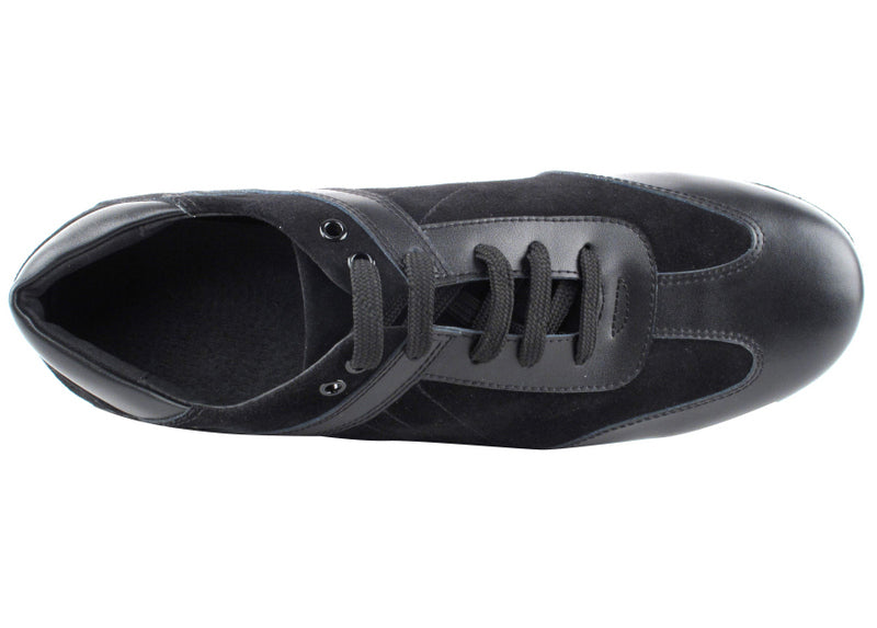 Men's Casual/Practice SERO106BBX Black Leather & Black Suede
