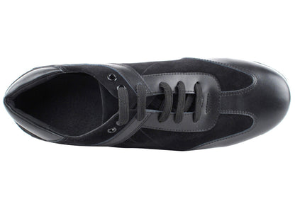 Men's Casual/Practice SERO106BBX Black Leather & Black Suede