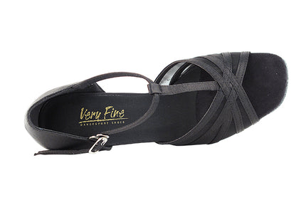 Ladies Rhythm and Latin SERA16612 Black Satin/Black Mesh