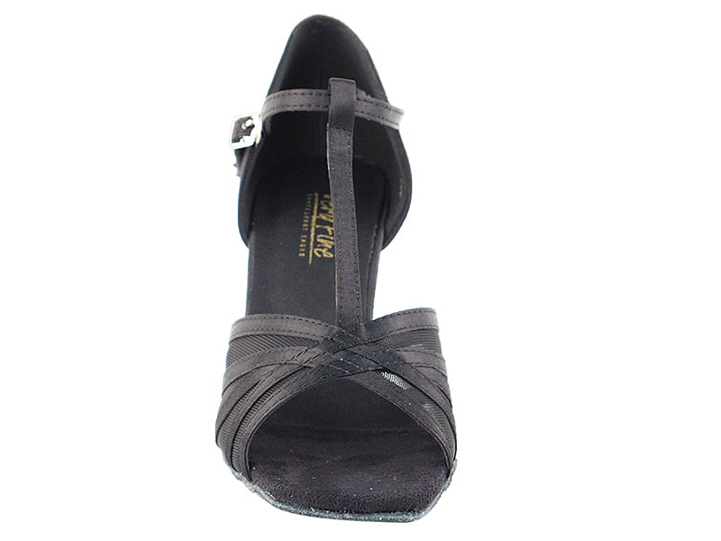 Ladies Rhythm and Latin SERA16612 Black Satin/Black Mesh