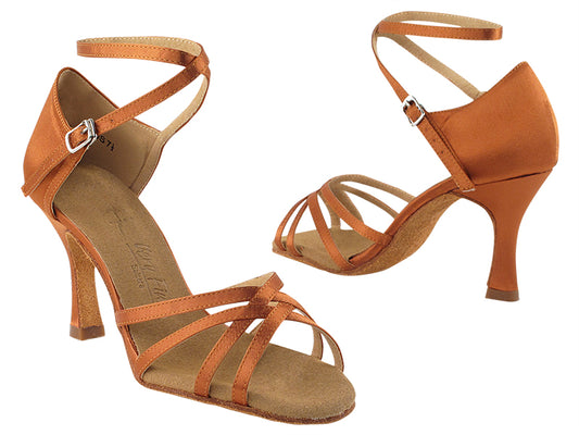 Ladies Rhythm/Latin SERA1606 Dark Tan Satin