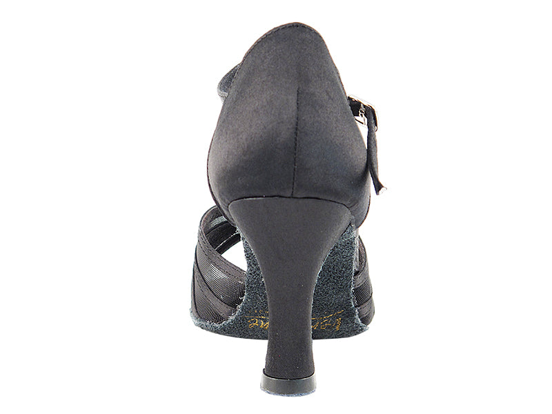 Ladies Rhythm and Latin SERA16612 Black Satin/Black Mesh