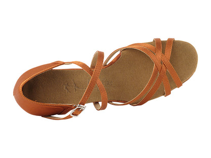 Ladies Rhythm/Latin SERA1606 Dark Tan Satin
