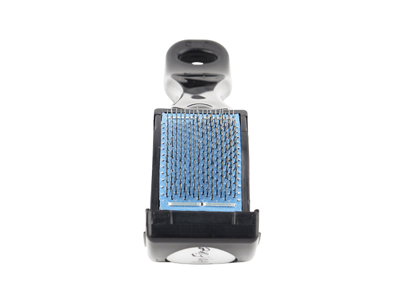 Plastic Handle Suede Sole Shoe Brush - Black
