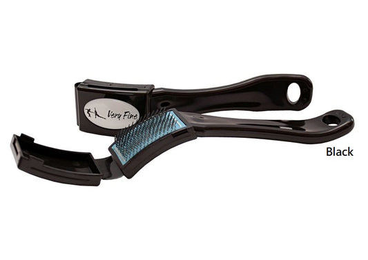 Plastic Handle Suede Sole Shoe Brush - Black